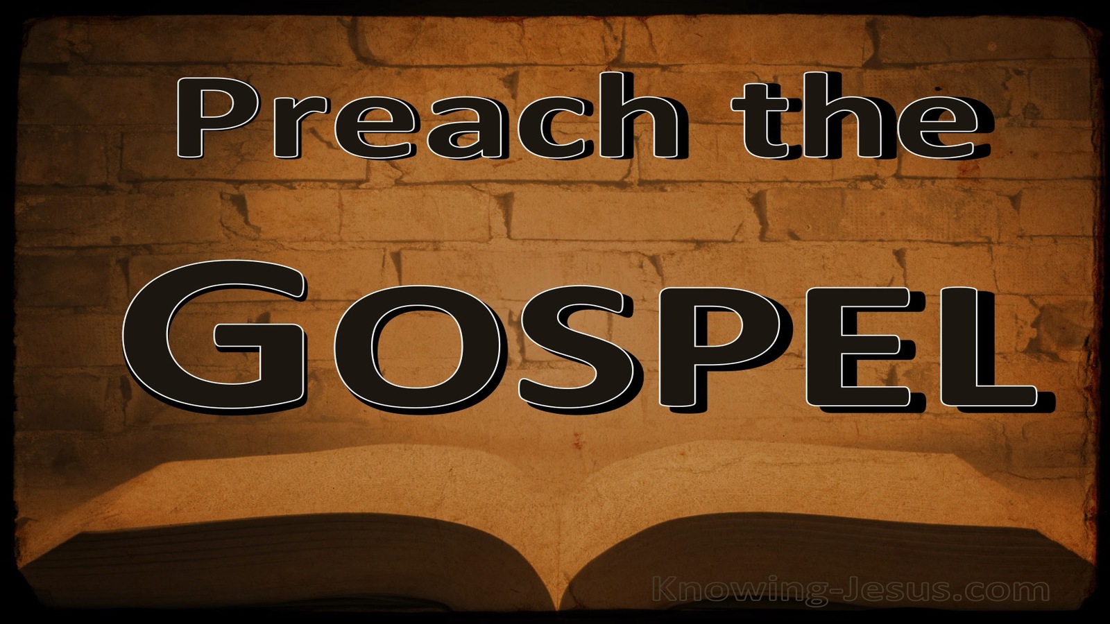 1 Corinthians 1:17 Preach The Gospel (brown)